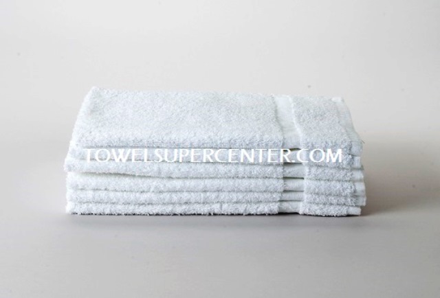 16x27-Premium White Hand towels 86/14 Blended